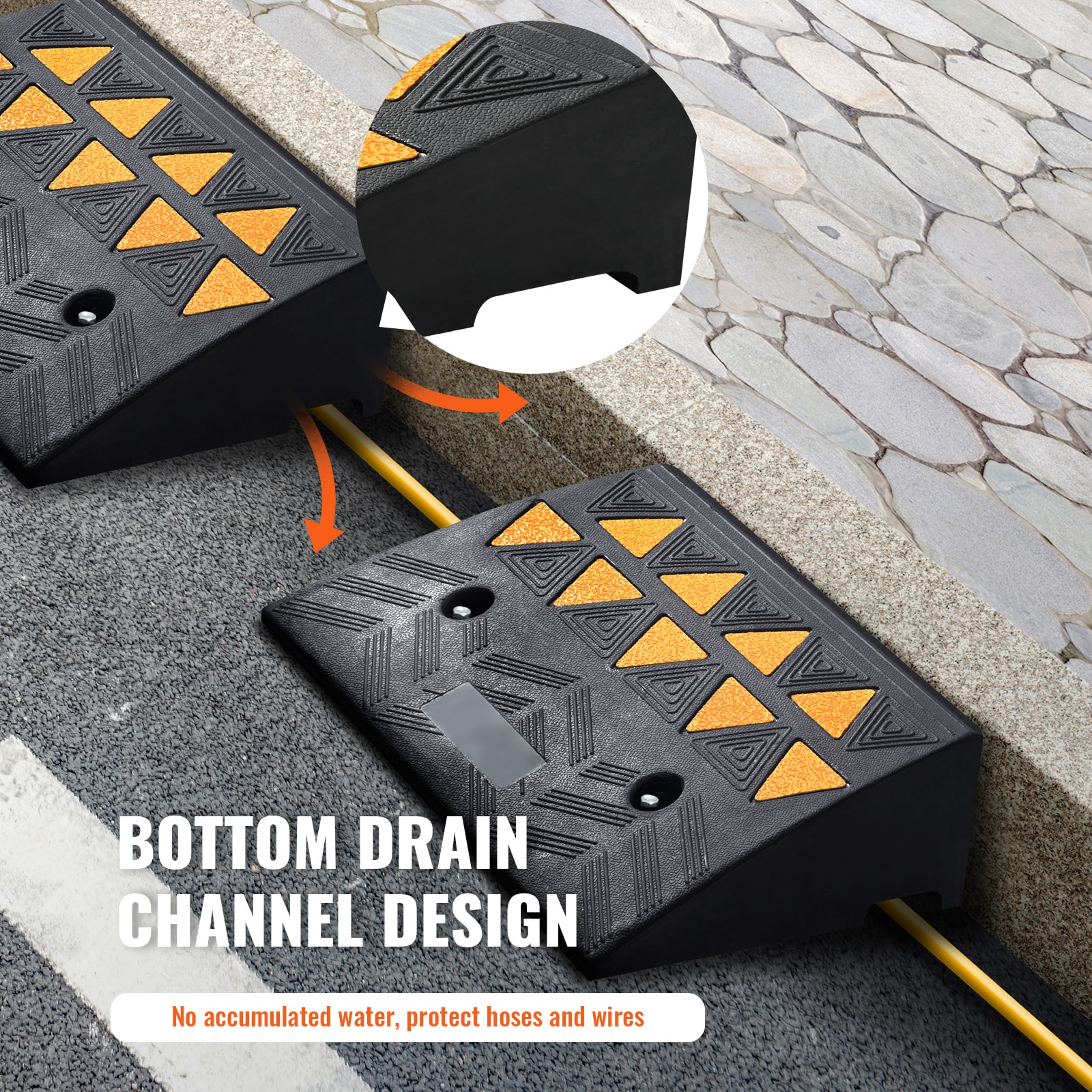 Heavy-duty Rubber Curb Ramps For Driveways And Thresholds 2 Pack_voghion.com